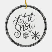 Lassen Sie es Schnee grau und weiß Ornament (Vorne)