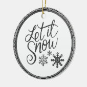 Lassen Sie es Schnee grau und weiß Ornament (Links)