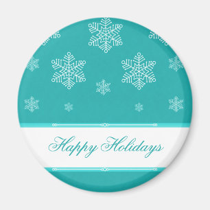 Lassen Sie es schnee Holiday Magnet, Türkis Magnet