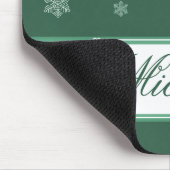 Lassen Sie es Schnee Holiday Mousepad, grün Mousepad (Ecke)