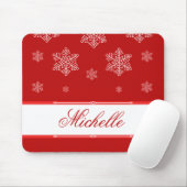 Lassen Sie es Schnee Holiday Mousepad, rot Mousepad (Mit Mouse)