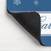 Lassen Sie es Schnee Holiday Mousepad, Royal Blue Mousepad (Ecke)
