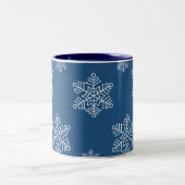 Lassen Sie es Schnee Holiday Tasse, Royal Blue Zweifarbige Tasse (Mittel)