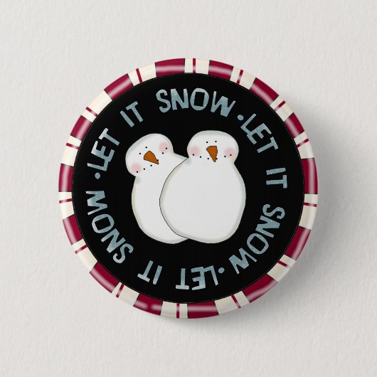 Lassen Sie es Schnee Holiday Tshirts und Geschenke Button (Vorderseite)