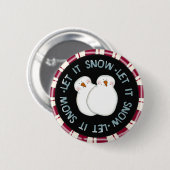 Lassen Sie es Schnee Holiday Tshirts und Geschenke Button (Vorne & Hinten)