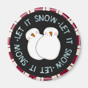 Lassen Sie es Schnee Holiday Tshirts und Geschenke Magnet