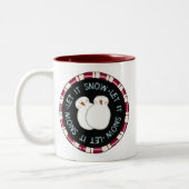 Lassen Sie es Schnee Holiday Tshirts und Geschenke Zweifarbige Tasse (Links)