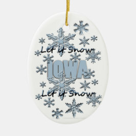 Lassen Sie es Schnee Iowa Weihnachtsschmuck