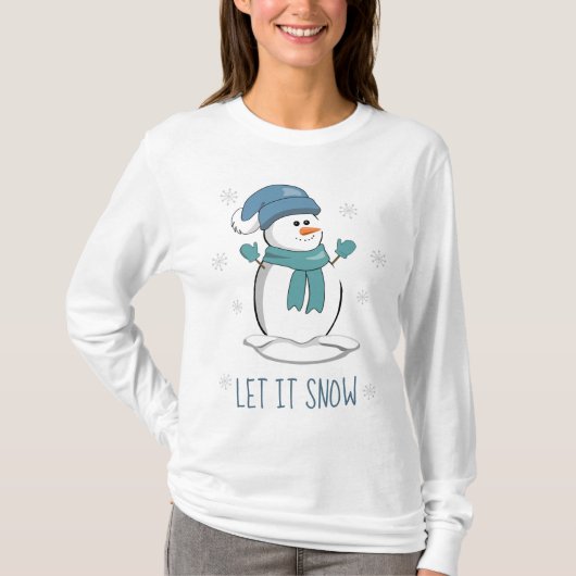 Lassen Sie es Schnee Langschläfchen T - Shirt (Vorderseite)