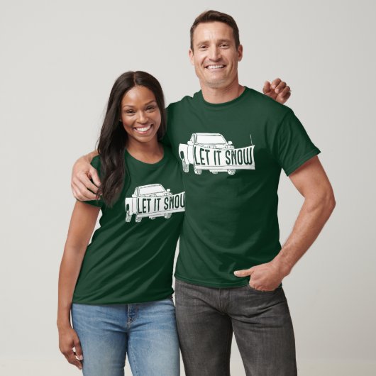 Lassen Sie es Schnee Lieferwagen LKW mit Schneepfl T-Shirt (Unisex)