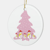 Lassen Sie es Schnee maßgeschneiderte Weihnachtssc Keramik Ornament (Links)