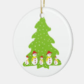 Lassen Sie es Schnee maßgeschneiderte Weihnachtssc Keramik Ornament (Links)