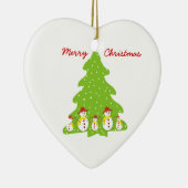 Lassen Sie es Schnee maßgeschneiderte Weihnachtssc Keramikornament (Rechts)