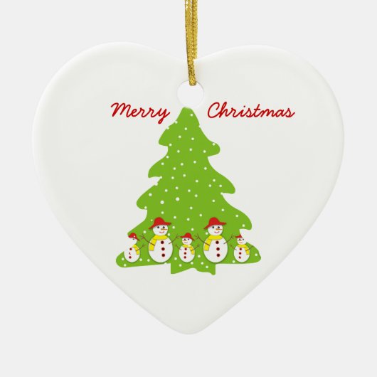 Lassen Sie es Schnee maßgeschneiderte Weihnachtssc Keramikornament (Vorne)