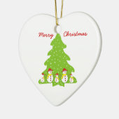 Lassen Sie es Schnee maßgeschneiderte Weihnachtssc Keramikornament (Links)