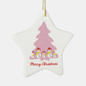 Lassen Sie es Schnee maßgeschneiderte Weihnachtssc Keramikornament (Rechts)