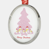 Lassen Sie es Schnee maßgeschneiderte Weihnachtssc Ornament Aus Metall (Links)