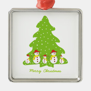 Lassen Sie es Schnee maßgeschneiderte Weihnachtssc Silbernes Ornament