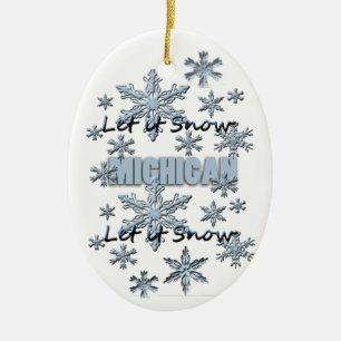 Lassen Sie es Schnee Michigan Weihnachtsschmuck