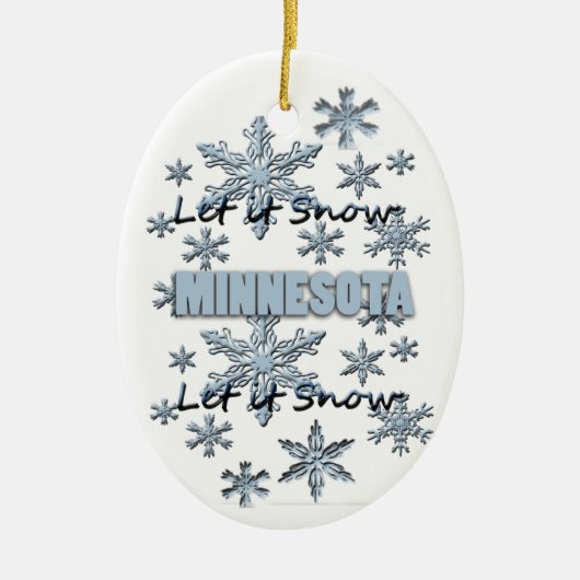 Lassen Sie es Schnee Minnesota Weihnachtsschmuck (Vorne)