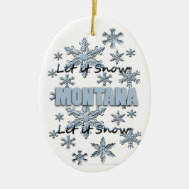 Lassen Sie es Schnee Montana Weihnachtsschmuck