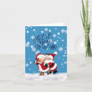 Lassen Sie es Schnee Mr. & Mrs. Claus geklappte We Karte