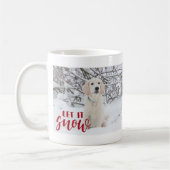 Lassen Sie es Schnee Red White Custom Foto Winter Kaffeetasse (Links)