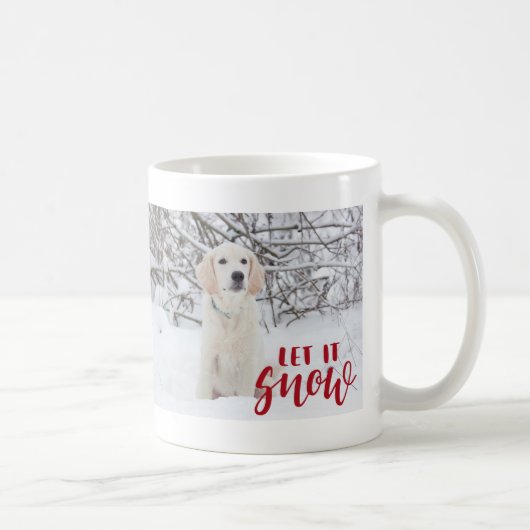 Lassen Sie es Schnee Red White Custom Foto Winter Kaffeetasse (Rechts)