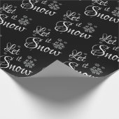 Lassen Sie es Schnee Schwarz-weiß Schnee Fliegen W Geschenkpapier (Ecke)