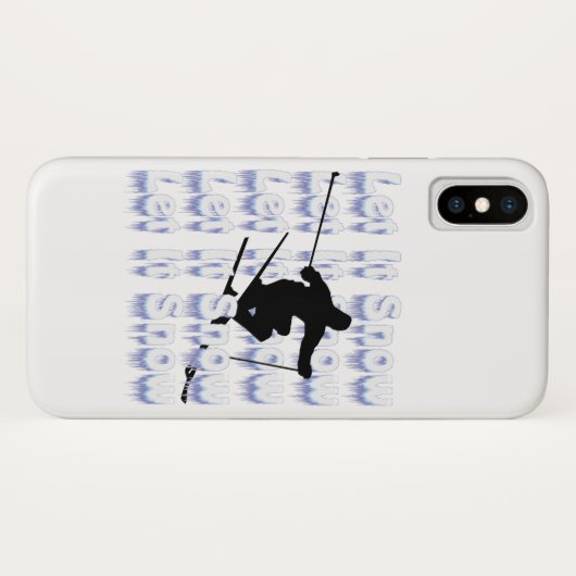 Lassen Sie es Schnee Skier iPhone Case (Rückseite (Horizontal))