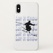 Lassen Sie es Schnee Skier iPhone Case (Rückseite)