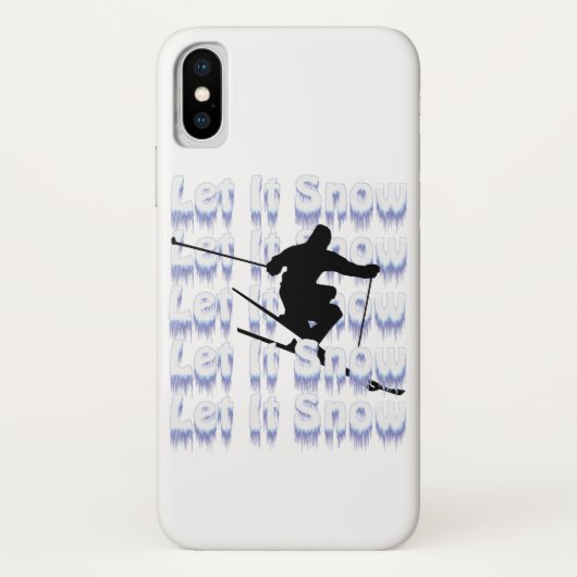 Lassen Sie es Schnee Skier iPhone Case (Rückseite)