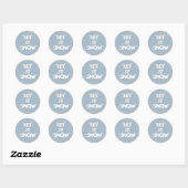 Lassen Sie es Schnee Sticker Wintry Blue (Blatt)