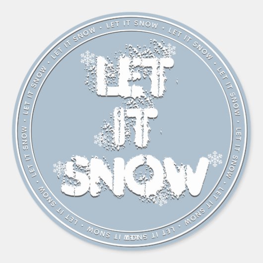 Lassen Sie es Schnee Sticker Wintry Blue (Vorderseite)