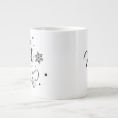 Lassen Sie es schnee/Weihnachts-Zitat /Tasse Jumbo-Tasse (Vorderseite)