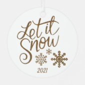 Lassen Sie es Schnee Weihnachtsschmuck (Rückseite)