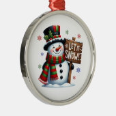 Lassen Sie es schneebedecken Ornament Aus Metall (Rechts)