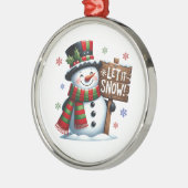 Lassen Sie es schneebedecken Ornament Aus Metall (Links)