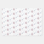 Lassen Sie es schneebeständig blau und Burgund Per Geschenkpapier Set (Vorderseite)