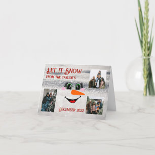Lassen Sie es schneefalten Foto Weihnachtskarte Feiertagskarte