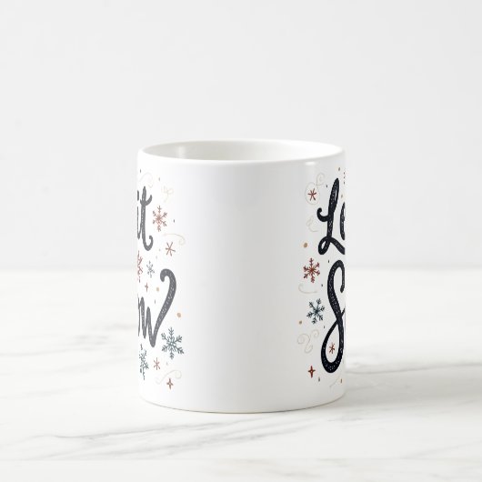 Lassen Sie es schneefarben Schneeflocke Elegante W Kaffeetasse (Mittel)
