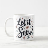 Lassen Sie es schneefarben Schneeflocke Elegante W Kaffeetasse (Links)