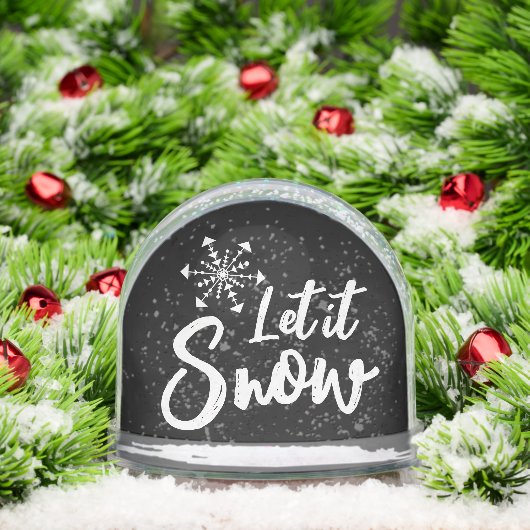 Lassen Sie es schneeflecken schwarz-weiß Winter Schneekugeln (Weihnachten)