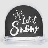 Lassen Sie es schneeflecken schwarz-weiß Winter Schneekugeln (Rückseite)