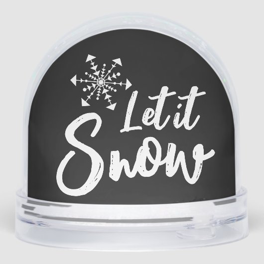 Lassen Sie es schneeflecken schwarz-weiß Winter Schneekugeln (Rückseite)