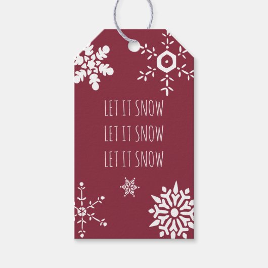 Lassen Sie es Schneeflocke Personalisiert von Geschenkanhänger (Vorderseite)