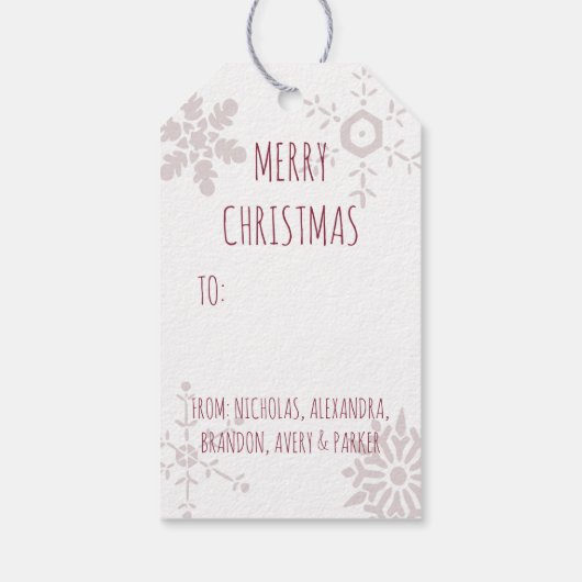 Lassen Sie es Schneeflocke Personalisiert von Geschenkanhänger (Rückseite)