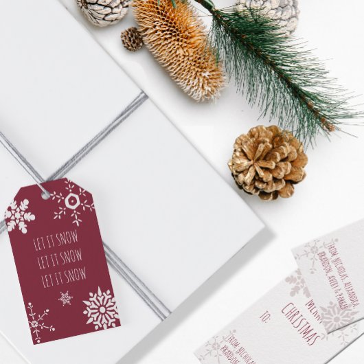 Lassen Sie es Schneeflocke Personalisiert von Geschenkanhänger