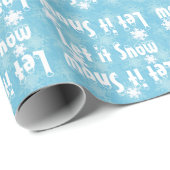 Lassen Sie es Schneeflocken-Grafik Geschenkpapier (Rolleneckpunkt)