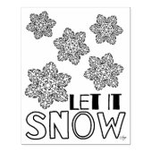 Lassen Sie es Schneeflocken Holzkunst Briefmarke,  Gummistempel (Prägung)